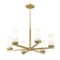 Z-Lite Danica 6 Light Chandelier, 26in. W x 12.5in. H, Modern Gold 3044-6MGLD - alternate 5